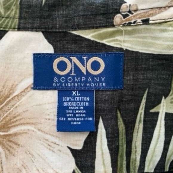 ONO & Company by Liberty House Aloha Hawaiian Tropical Floral Shirt Men XL - Picture 4 of 5
